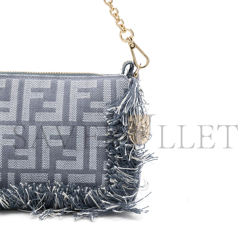 FENDI BAGUETTE POUCH FABRIC FF  (20*10*5cm)